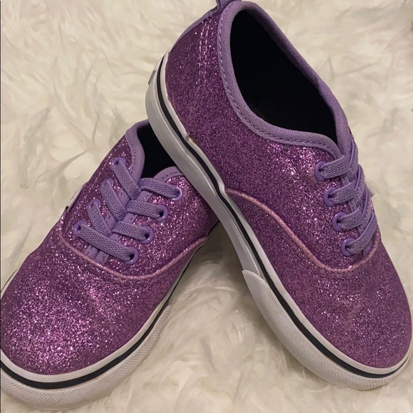purple sparkle vans